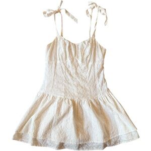 Nectar Clothing Coquette White Floral Romper
